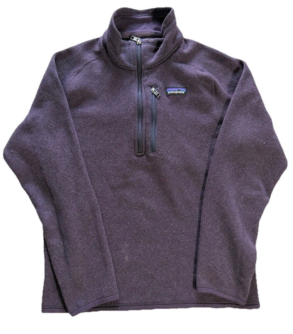 Patagonia Better Sweater Womens Knit Fleece 1/4 Zip Pullover Purple Small